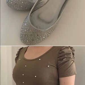 🌼silver flat 2x5$ !!!!😁 top fashion shoe